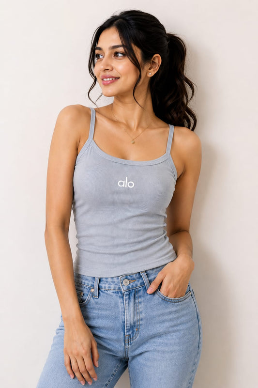 Women’s Ribbed Spaghetti Strap Tank Top