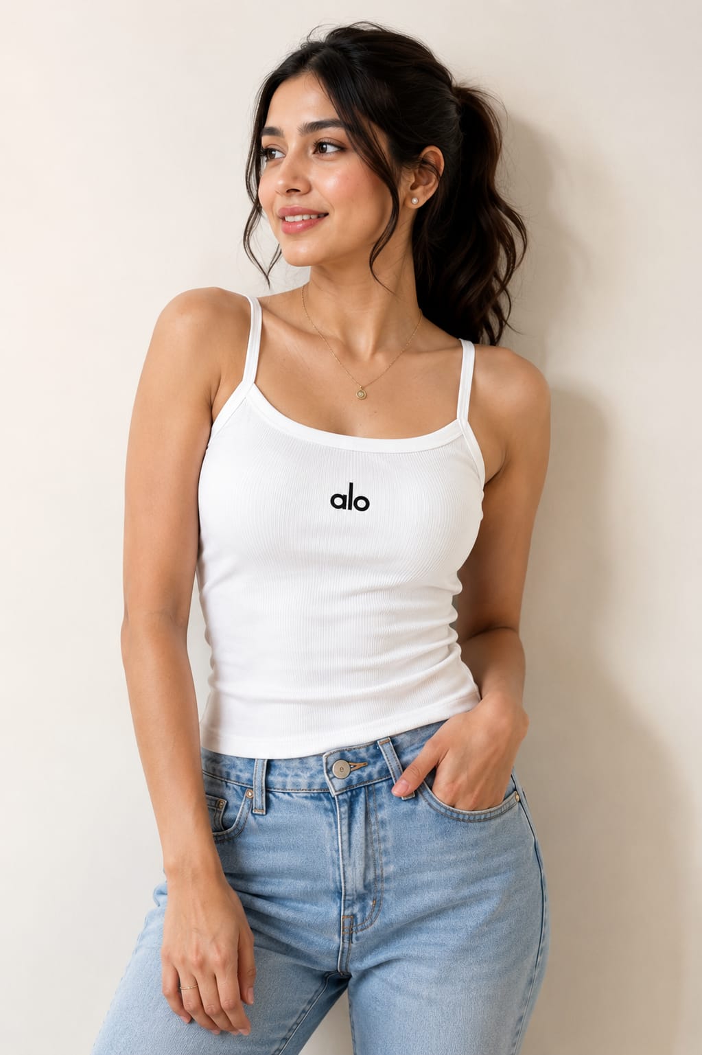 Women’s Ribbed Spaghetti Strap Tank Top