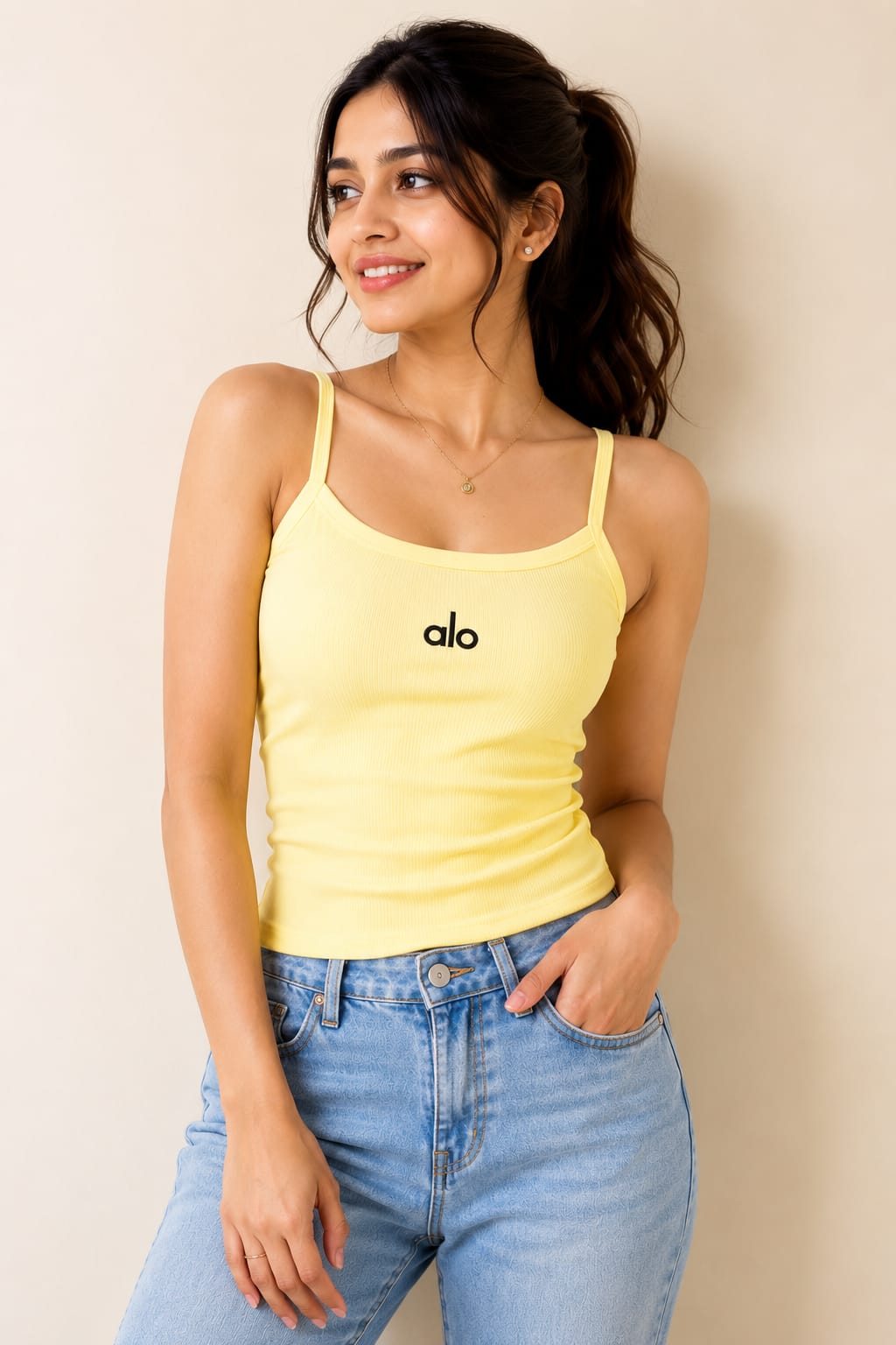 Women’s Ribbed Spaghetti Strap Tank Top