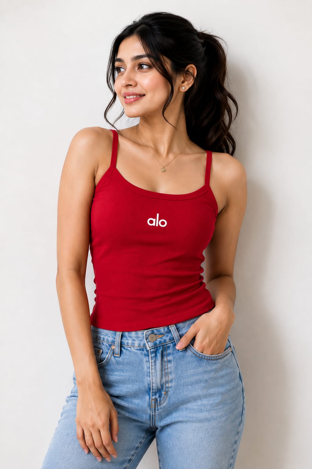 Women’s Ribbed Spaghetti Strap Tank Top