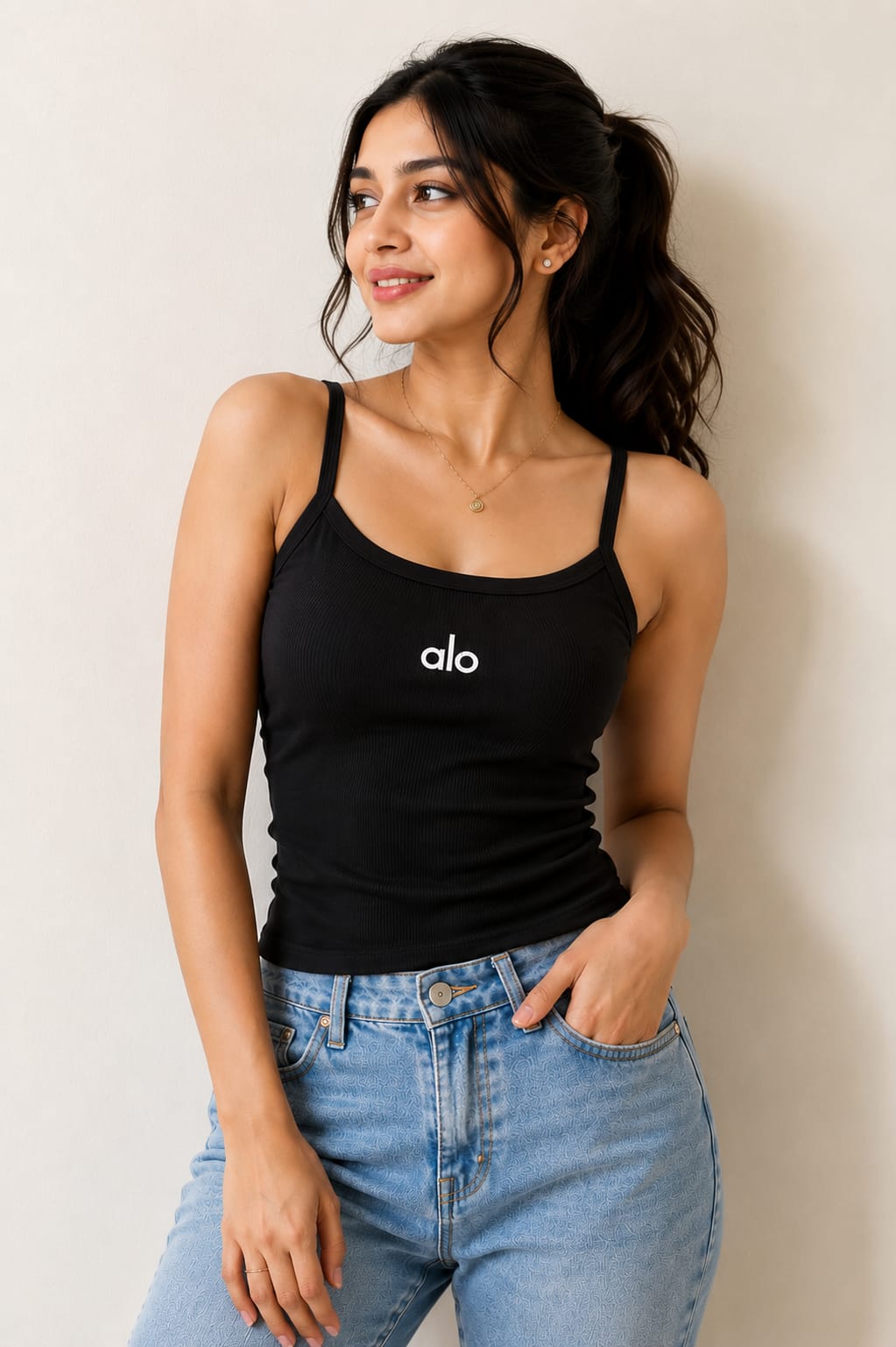 Women’s Ribbed Spaghetti Strap Tank Top