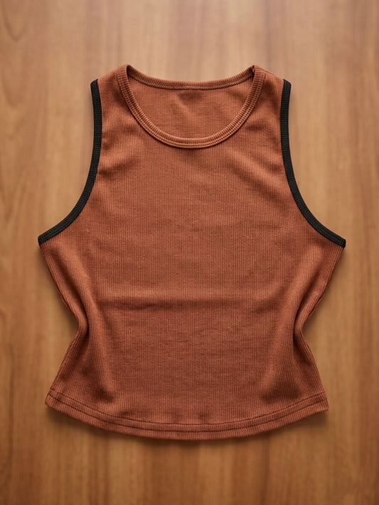 Women’s Ribbed Sleeveless Crop Top