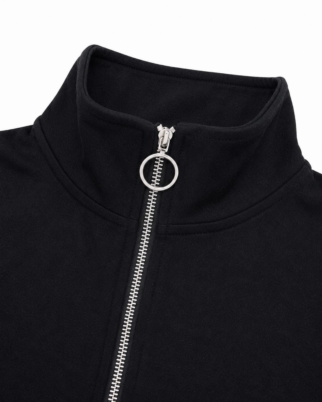 Women’s Black Full-Sleeve Zipper Jacket
